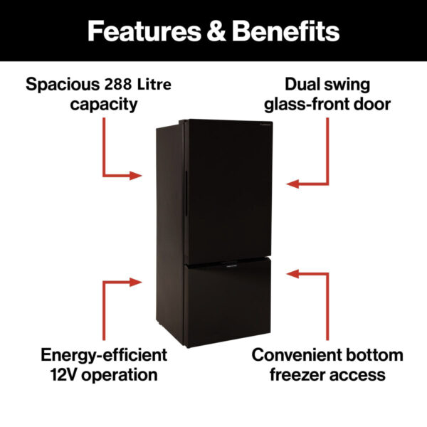 288 Litre Iccold 12v Compressor Refrigerator Solar Freezer Fridge 12V/240V Car Boating Caravan Fridge Off Grid - Image 5