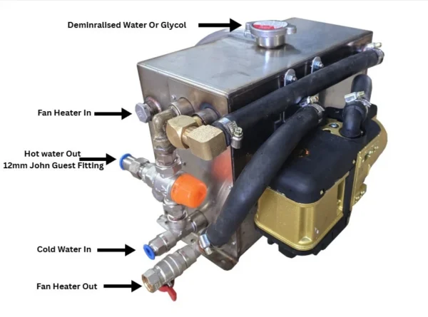 12v Combination Diesel Air,  Water Heater For Caravan Camper Trailer etc - Image 2