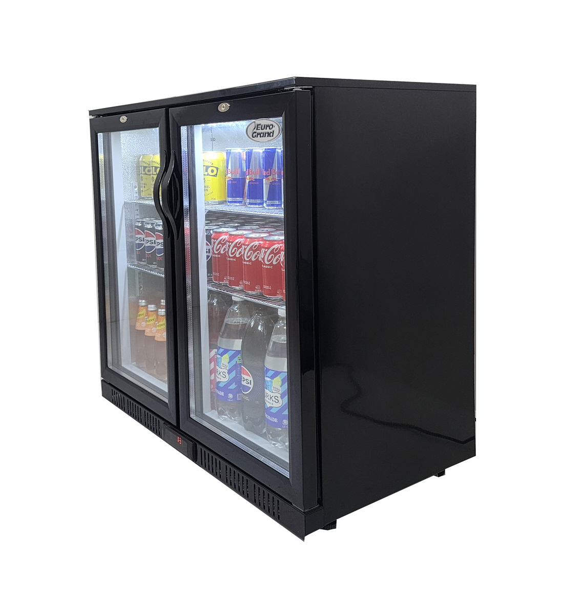 Euro-Grand Tropical Rated Double Glazed 2-Door Under Counter Can Cooler Wine Bar Fridge 198L - Image 5