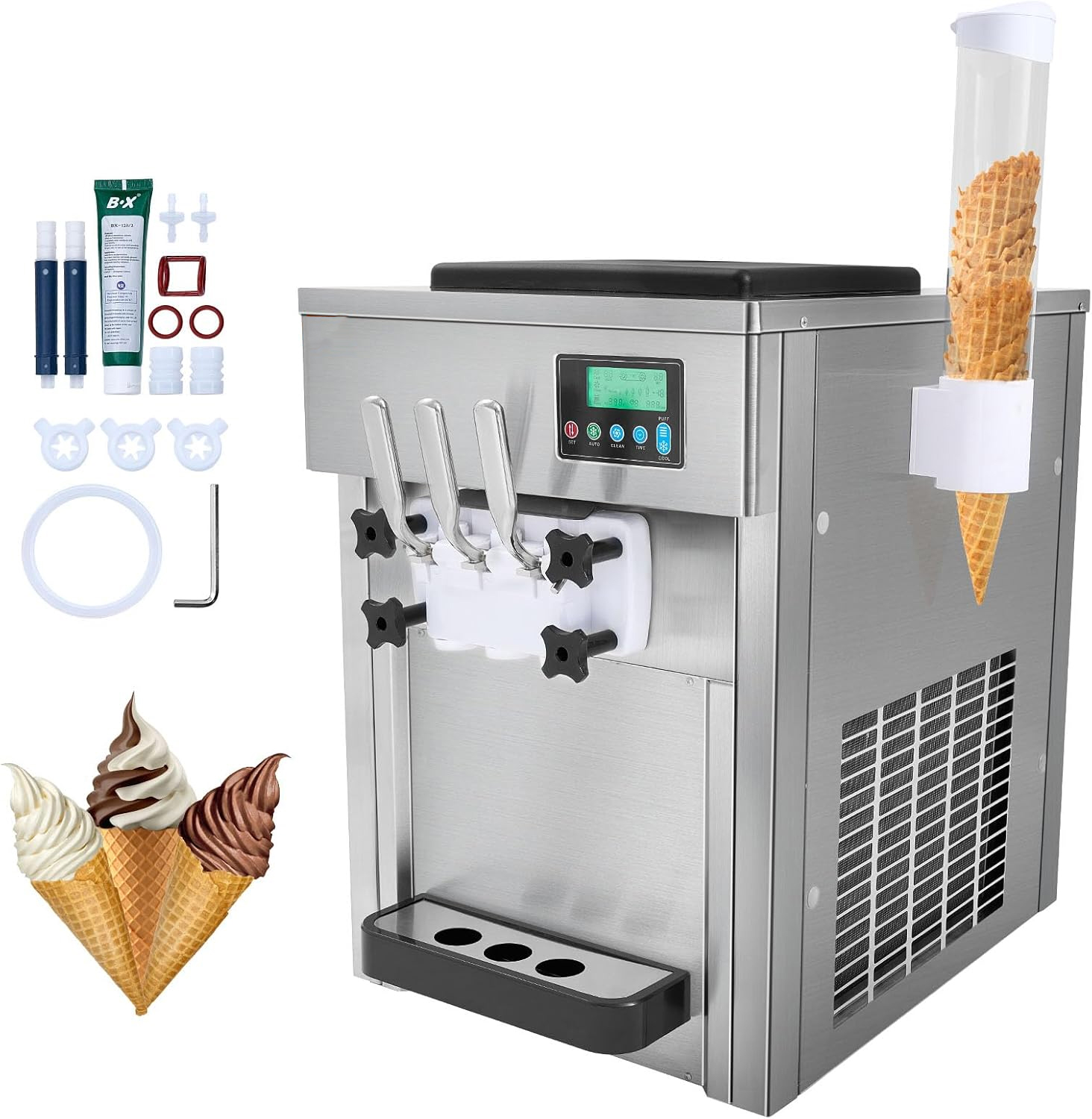 Commercial Ice Cream Maker Soft serve Machine Three Flavour 25 to 35L/h Ice-Cream Maker - Image 2